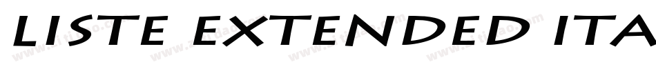 Liste Extended Italic字体转换
